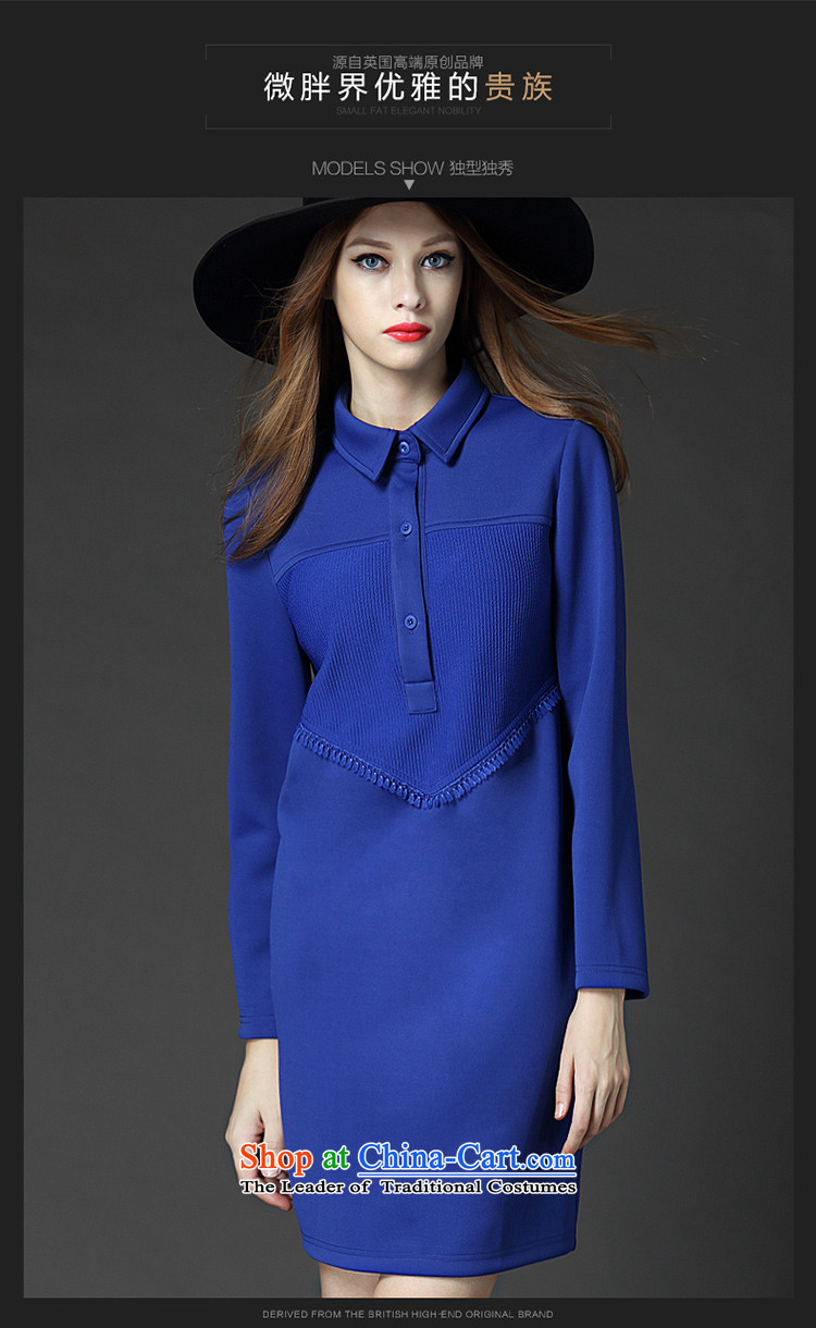 The dumping to increase women's code 2015 new) long skirt wear shirts lapel       E2537 Sau San blue 5XL 190-210 around 922.747 picture, prices, brand platters! The elections are supplied in the national character of distribution, so action, buy now enjoy more preferential! As soon as possible.