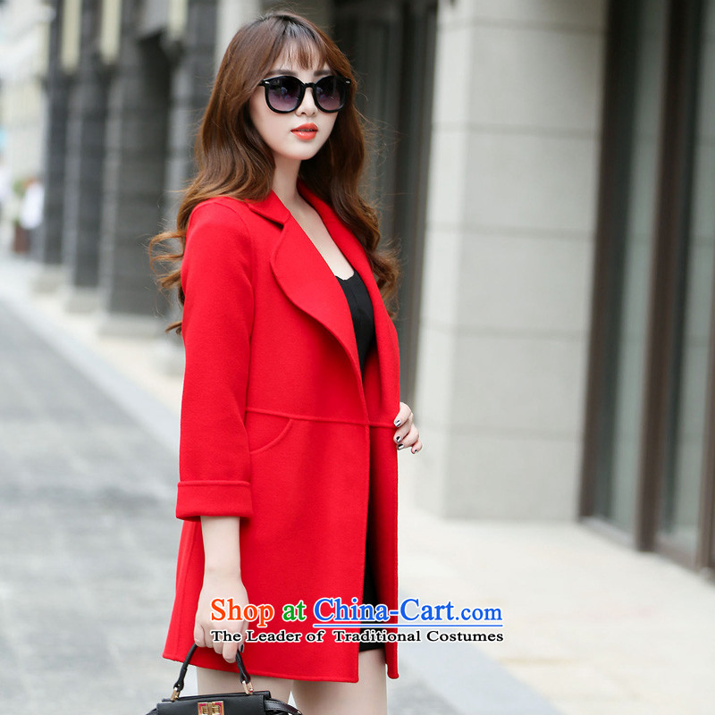 Ms. Cheung Hengyuan gross? long coats that Korean jacket 2015 autumn and winter coats new double-side raise M Hengyuan Cheung shopping on the Internet has been pressed.