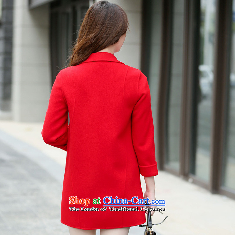 Ms. Cheung Hengyuan gross? long coats that Korean jacket 2015 autumn and winter coats new double-side raise M Hengyuan Cheung shopping on the Internet has been pressed.