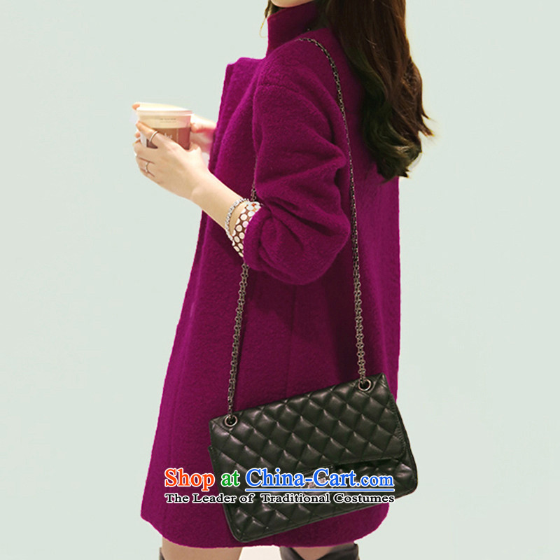 Michael Eon 2015 Fall/Winter Collections Korean version of large numbers in the Liberal Women's Long cocoon line gross female winter wool coat?? The Purple M Mai Jacket Yeon (maiyan) , , , shopping on the Internet