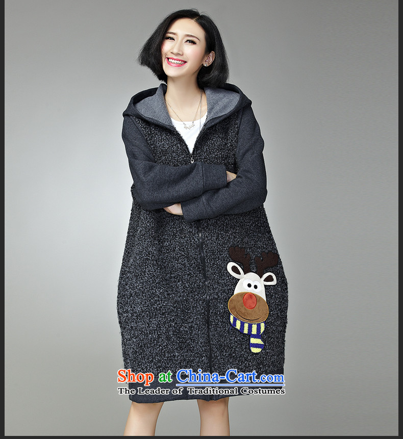 2015 MM to thick xl girl in autumn and winter jackets long new 200 catties thick Korean version of SISTER new flower gray (pre-sale 7 day shipping) 4XL Photo, prices, brand platters! The elections are supplied in the national character of distribution, so action, buy now enjoy more preferential! As soon as possible.