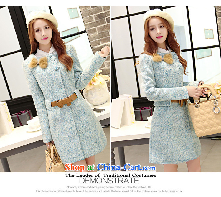 Kam Ming Yue? female coats seven winter 2015 Korean version of the new thickening of female Sau San Mao jacket?? In coats long woolen coat female rice flour color L picture, prices, brand platters! The elections are supplied in the national character of distribution, so action, buy now enjoy more preferential! As soon as possible.