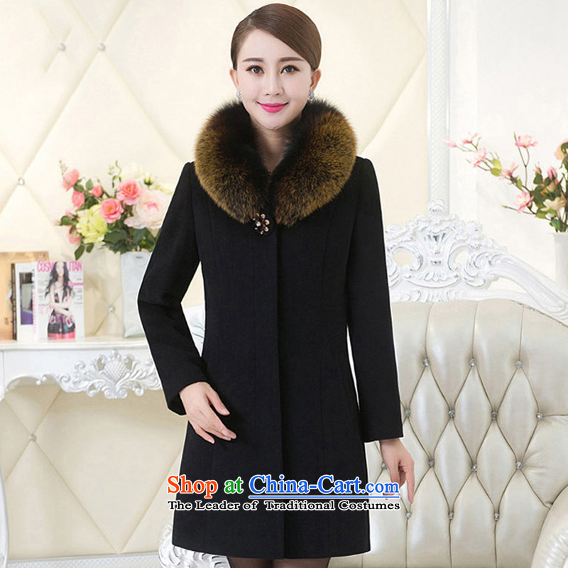 The autumn and winter 1483#2015 code of older women in coats of mother load gross jacket Black XL, Cheuk-yan? Yi-yeon , , , shopping on the Internet