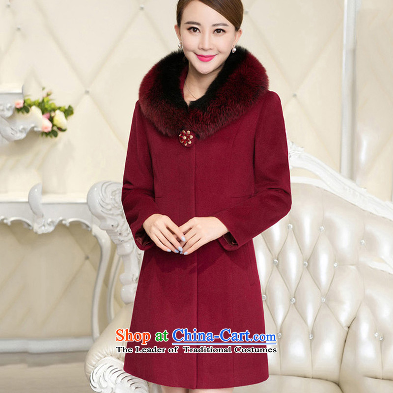 The autumn and winter 1483#2015 code in older long gross XXXL, wine red jacket? Cheuk-yan Yi Yan Shopping on the Internet has been pressed.