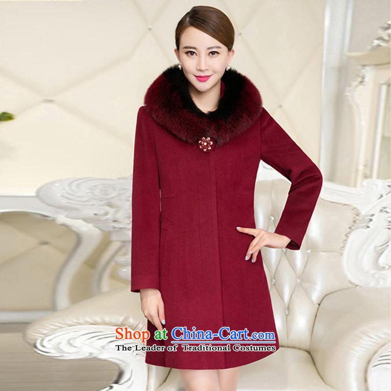 The autumn and winter 1483#2015 code in older long gross XXXL, wine red jacket? Cheuk-yan Yi Yan Shopping on the Internet has been pressed.