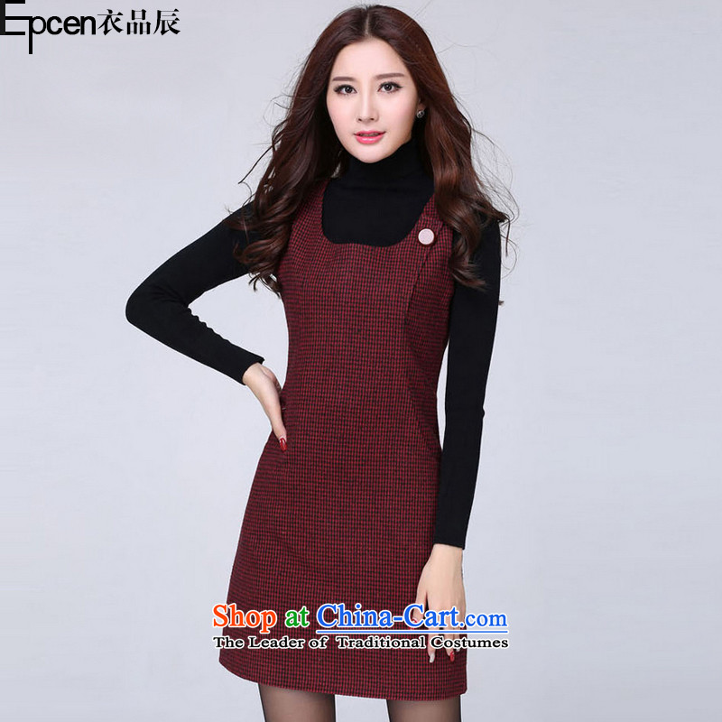 Yi Jin (epcen No. 2015), autumn and winter new products female thick MM to xl vest dresses DXH918 evergreens of products (3XL, Yi epcen) , , , shopping on the Internet