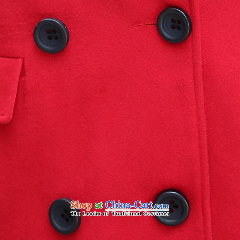 Shu elements for  autumn and winter 2015 new products in the sleek and versatile long neck hair?  58.6 Red 1 female coats, M, L'elements (shuyuansu) , , , shopping on the Internet