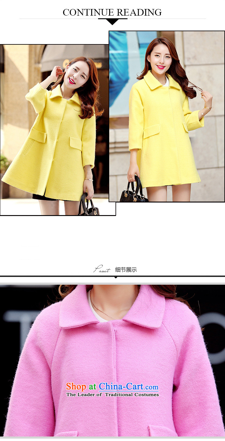 Anne Road 2015 new Korean Sleek and versatile solid color large relaxd single row clip hair? female pink jacket coat M picture, prices, brand platters! The elections are supplied in the national character of distribution, so action, buy now enjoy more preferential! As soon as possible.