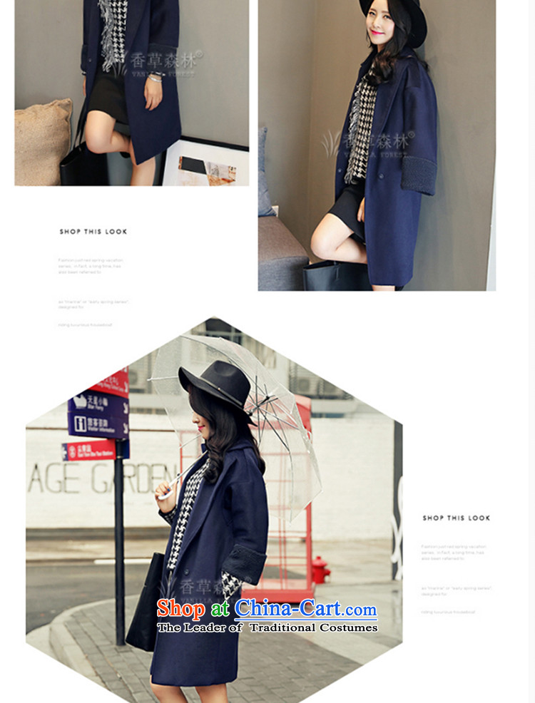 On the new 2015 autumn and winter female new stylish solid color minimalist version won thin leisure. Long a wool coat jacket HM-8919 navy M picture, prices, brand platters! The elections are supplied in the national character of distribution, so action, buy now enjoy more preferential! As soon as possible.