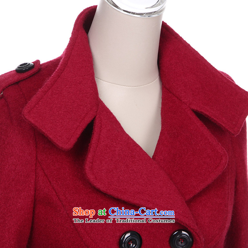 Yi Jin Tysan 2015 Fall/Winter Collections new coats of ladies hair? Korean wild jacket, wine red M Yi Jin Tysan (YIJINNISHANG) , , , shopping on the Internet