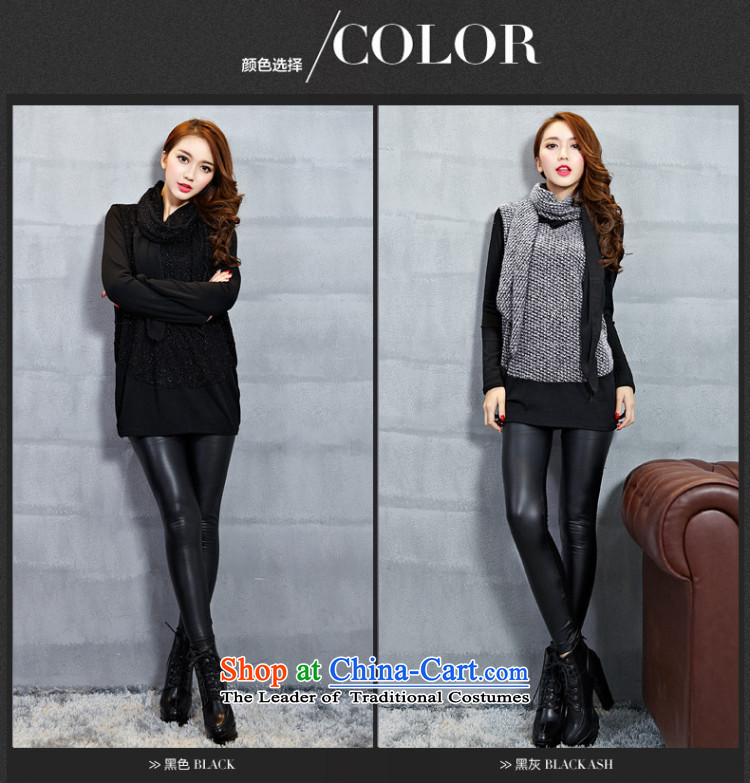 Library Leah 2015 new larger women Fall/Winter Collections Korean to intensify the knitwear K150 black velvet 3XL plus picture, prices, brand platters! The elections are supplied in the national character of distribution, so action, buy now enjoy more preferential! As soon as possible.