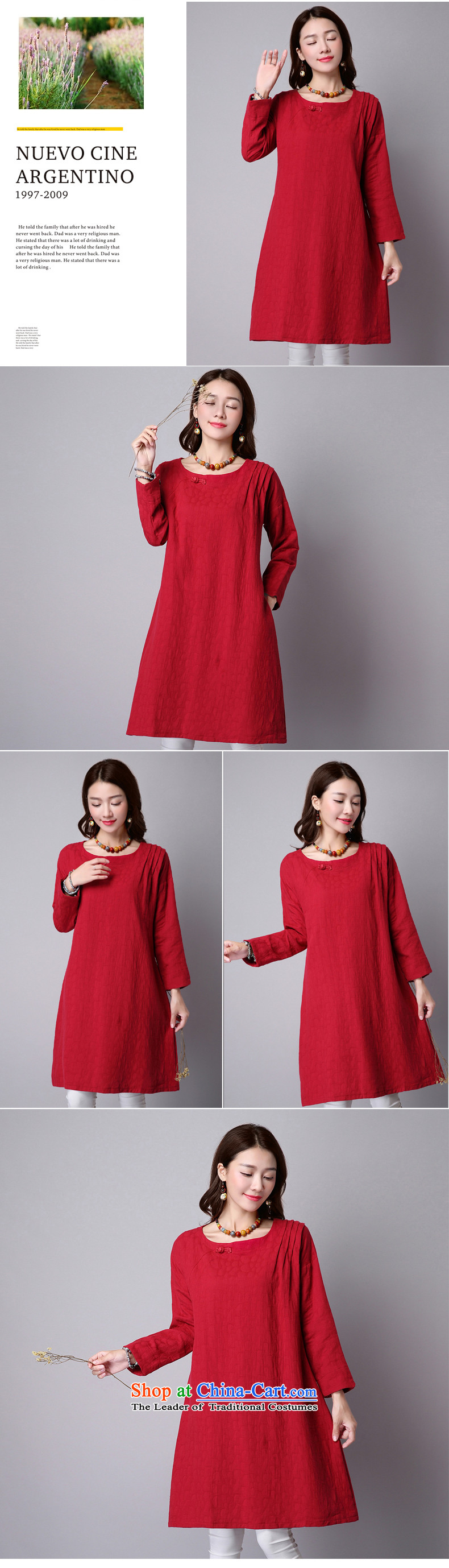 2015 Autumn and Winter Korea MEISUDI version of large numbers of nostalgia for the Liberal Women's National wind graphics thin to thick solid mm long-sleeved blue skirt XXL picture, prices, brand platters! The elections are supplied in the national character of distribution, so action, buy now enjoy more preferential! As soon as possible.