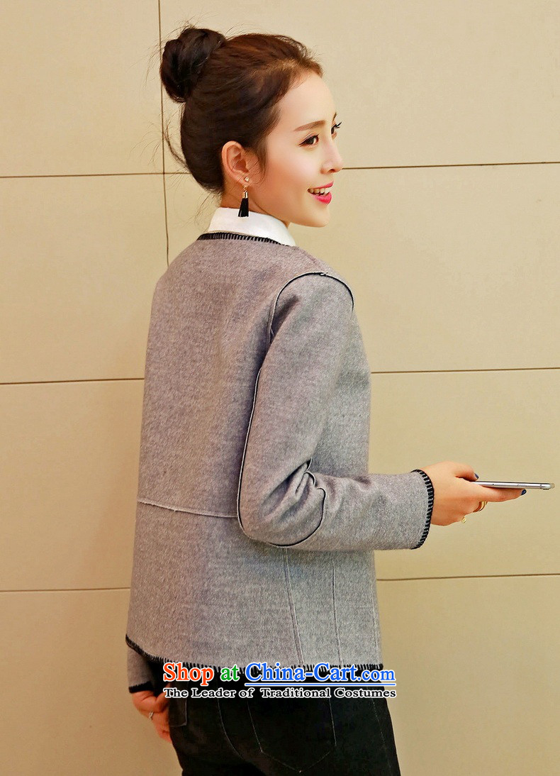 Cioni small wind round-neck collar short-gross? 2015 autumn and winter coats female new long-sleeved jacket wool coat? aristocratic Yellow M picture, prices, brand platters! The elections are supplied in the national character of distribution, so action, buy now enjoy more preferential! As soon as possible.