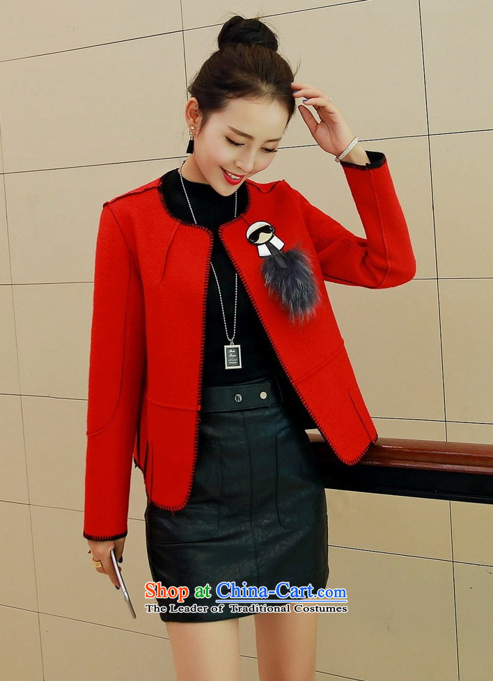 Cioni small wind round-neck collar short-gross? 2015 autumn and winter coats female new long-sleeved jacket wool coat? aristocratic Yellow M picture, prices, brand platters! The elections are supplied in the national character of distribution, so action, buy now enjoy more preferential! As soon as possible.