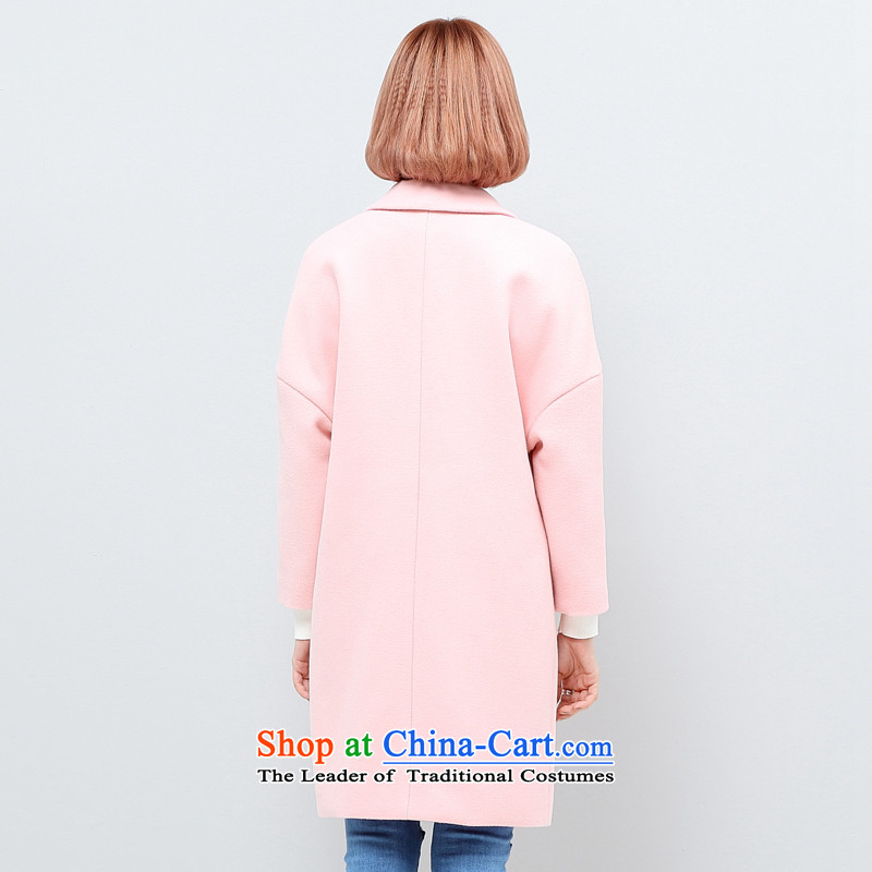 Wide Color embroidery pocket long hair? jacket crown light pink color (kuose width M) , , , shopping on the Internet