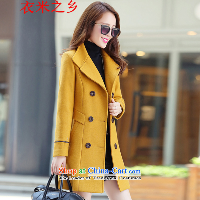 Yi m township of the 2015 Fall/Winter Collections new Korean female decorated in the body of this long coats female 837 meters, L, Mr Wong Yi Heung , , , shopping on the Internet
