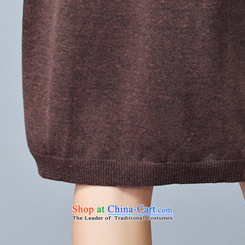 2015 Autumn and Winter Korea MEISUDI version of large numbers of ladies fashion in the thin long loose video) Knitted Shirt, forming the wild long-sleeved sweater dresses gray, Mei Su (MEISUDI) , , , shopping on the Internet