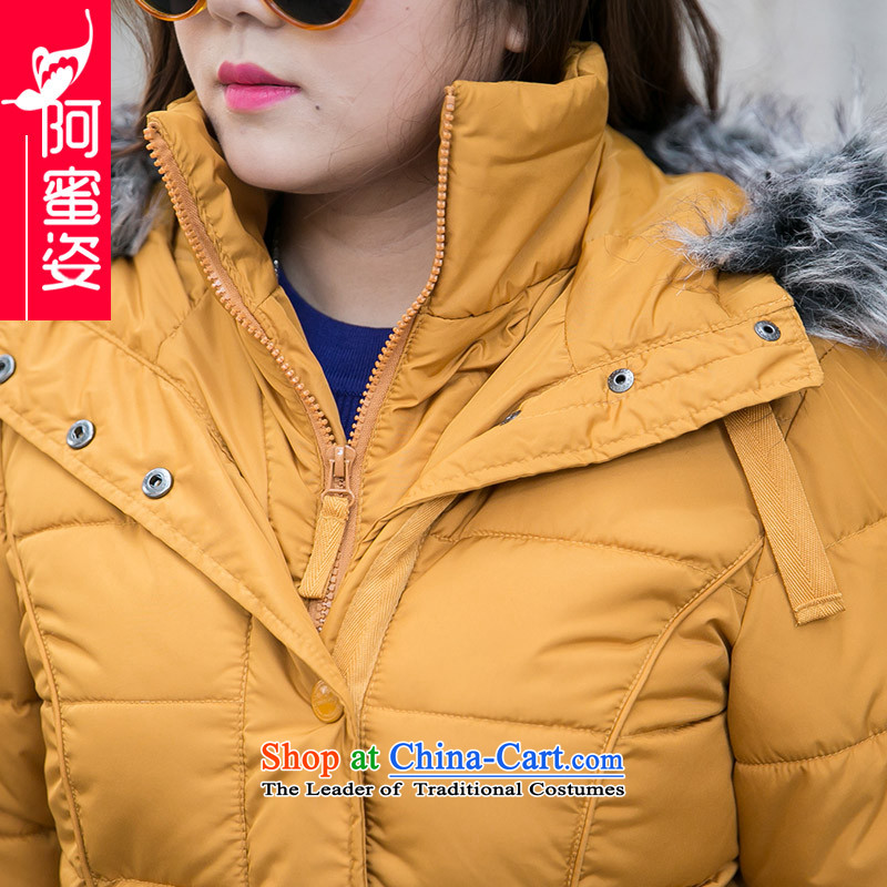 Leisure wild thick mm larger women to increase the solid color cotton clothing is a long jacket, Sau San cotton coat girls 96.8 Nai Wong Tai code 5XL, AMISTA ASAGAYA Gigi Lai , , , shopping on the Internet