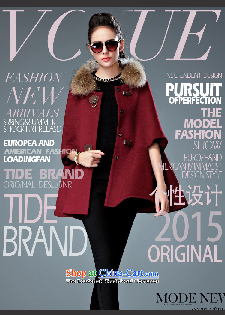 Youth Yi So 2015 Winter Western female body hair is decorated jacket with thin hair for video single row detained short of female wine red cloak? M picture, prices, brand platters! The elections are supplied in the national character of distribution, so action, buy now enjoy more preferential! As soon as possible.