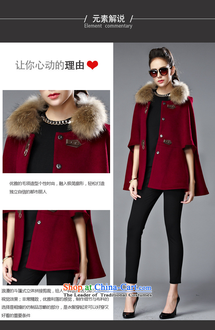 Youth Yi So 2015 Winter Western female body hair is decorated jacket with thin hair for video single row detained short of female wine red cloak? M picture, prices, brand platters! The elections are supplied in the national character of distribution, so action, buy now enjoy more preferential! As soon as possible.