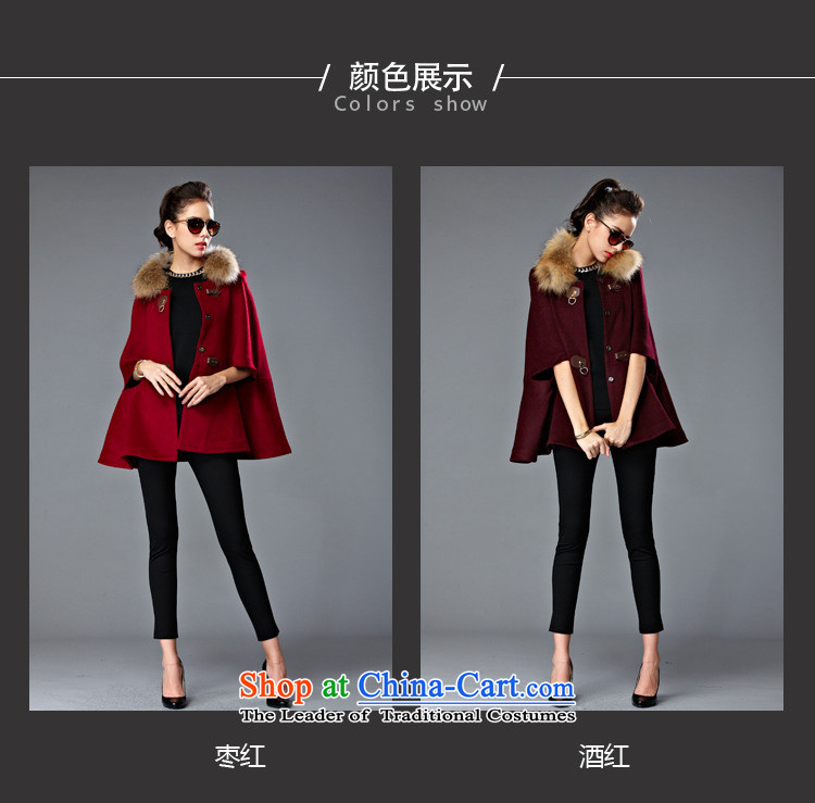 Youth Yi So 2015 Winter Western female body hair is decorated jacket with thin hair for video single row detained short of female wine red cloak? M picture, prices, brand platters! The elections are supplied in the national character of distribution, so action, buy now enjoy more preferential! As soon as possible.