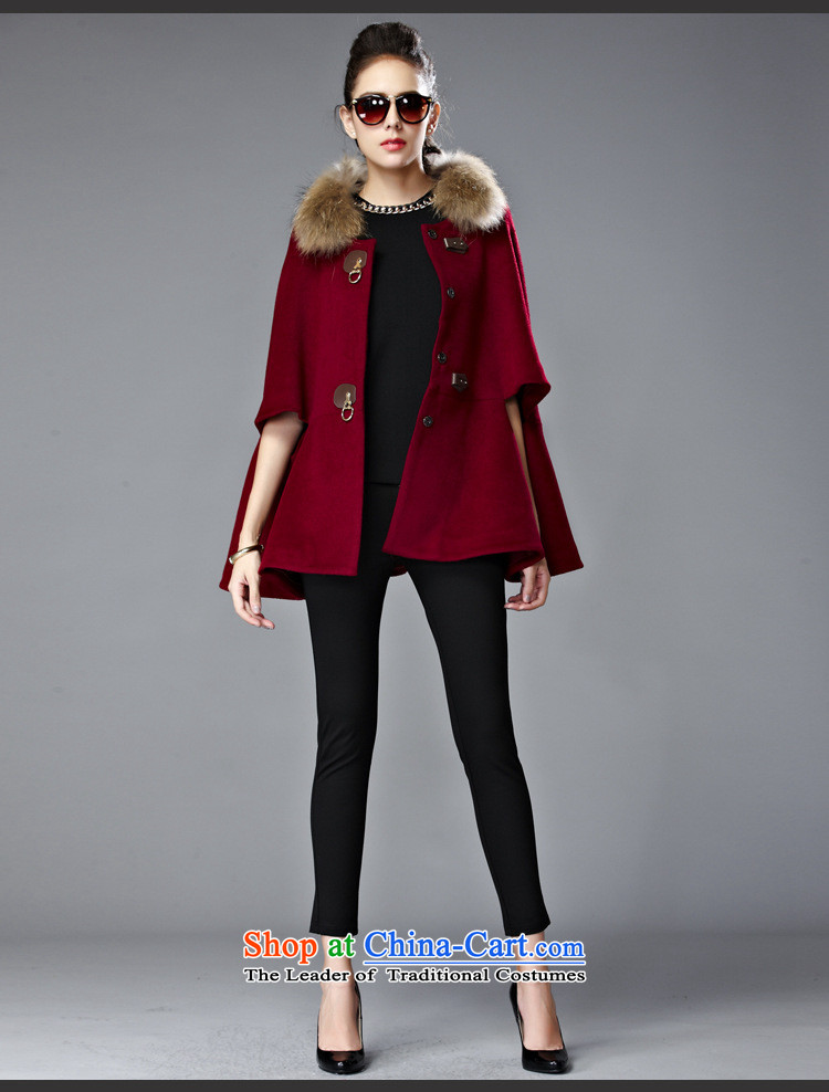 Youth Yi So 2015 Winter Western female body hair is decorated jacket with thin hair for video single row detained short of female wine red cloak? M picture, prices, brand platters! The elections are supplied in the national character of distribution, so action, buy now enjoy more preferential! As soon as possible.