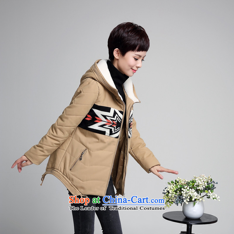 El-ju Yee Nga Winter load MOM 2015 new Korean Version) to increase long cap large female ãþòâ thick cotton coat YZ2863 MM KHAKI XXXXL, el-ju Yee Nga shopping on the Internet has been pressed.