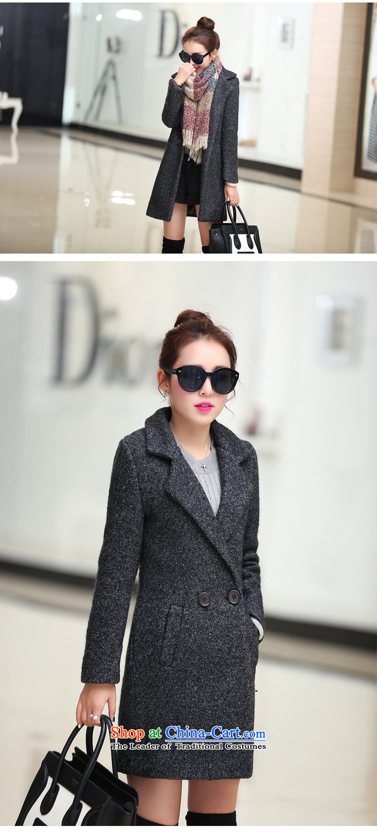 With the autumn and winter new for women Korean Solid Color Marker-jacket in gross? long trend of women a wool coat green M picture, prices, brand platters! The elections are supplied in the national character of distribution, so action, buy now enjoy more preferential! As soon as possible.