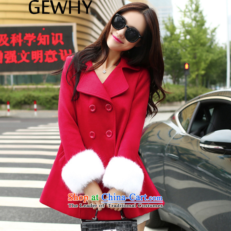Yi Art 2015 autumn and winter new Korean Sau San double-long coats gross? female 986 M, Yi-sul of the Red , , , shopping on the Internet