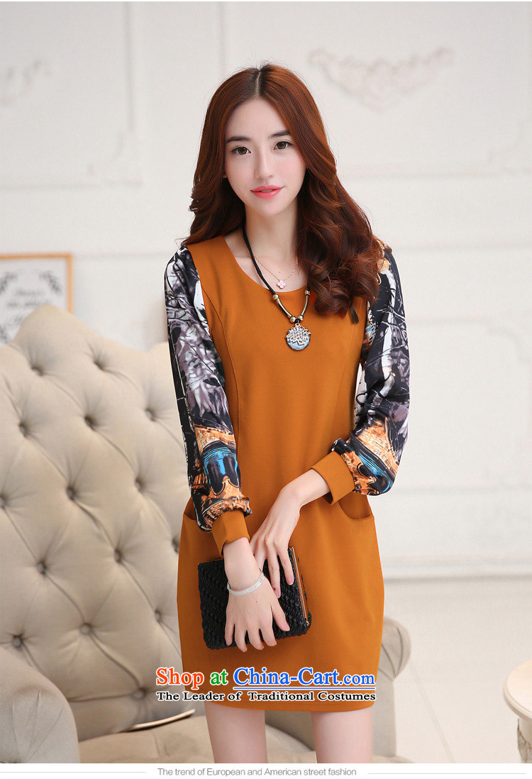 Mr ring bites 2015 autumn and winter new Korean version plus lint-free large thick women's long-sleeved stamp. long skirt 1268 ORANGE XXL picture, prices, brand platters! The elections are supplied in the national character of distribution, so action, buy now enjoy more preferential! As soon as possible.
