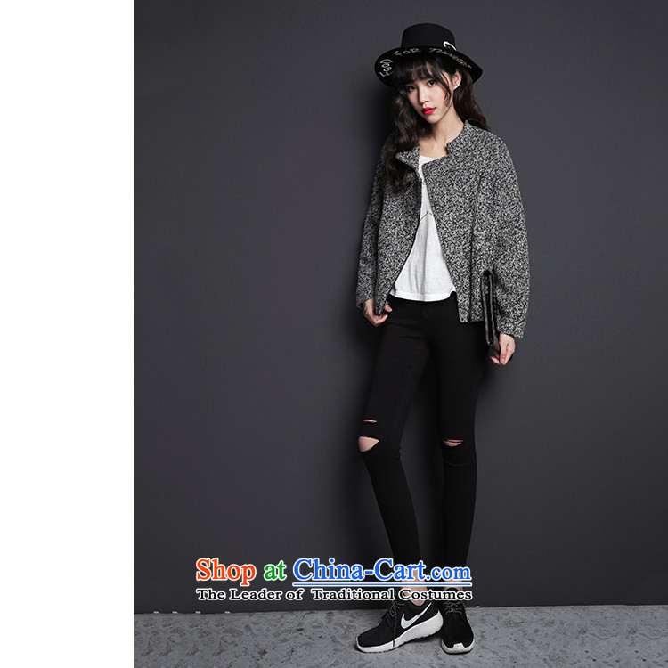 7 Huan gross? female Korean jacket 2015 autumn and winter new short, loose hair girl gray jacket? M picture, prices, brand platters! The elections are supplied in the national character of distribution, so action, buy now enjoy more preferential! As soon as possible.
