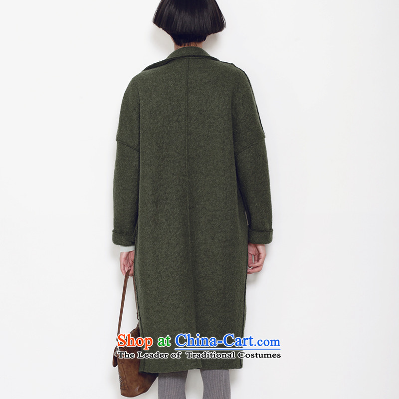 The cloud on the life of the 2015 autumn and winter new arts woolen coat long jacket 53W3227 gross? olive , L, clouds, life has been pressed shopping on the Internet
