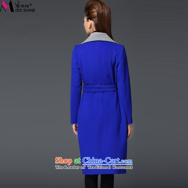 Meath Yang Jae-hyung, the original wing in long hair? 2015 winter new products long-sleeved Sau San tether gross? female blue jacket , S, M Cisco missshine Yang () , , , shopping on the Internet