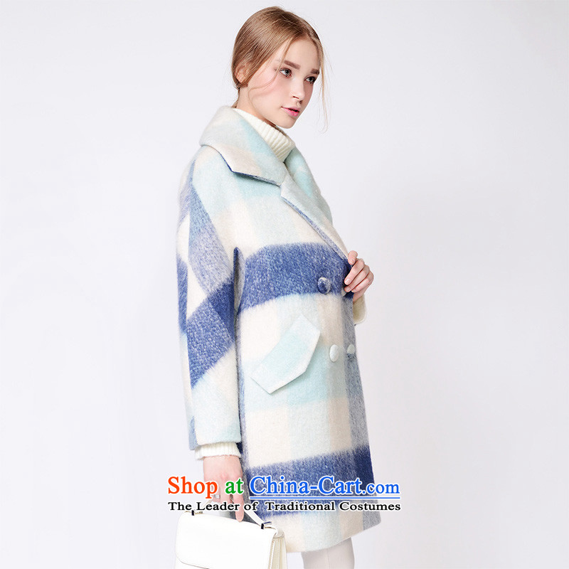 In 2015 winter sugar new European sites in the lapel latticed long wool coat jacket women gross? The blue and the Green Grid (pre-sale 5 December) S, sugar of shipment has been pressed shopping on the Internet