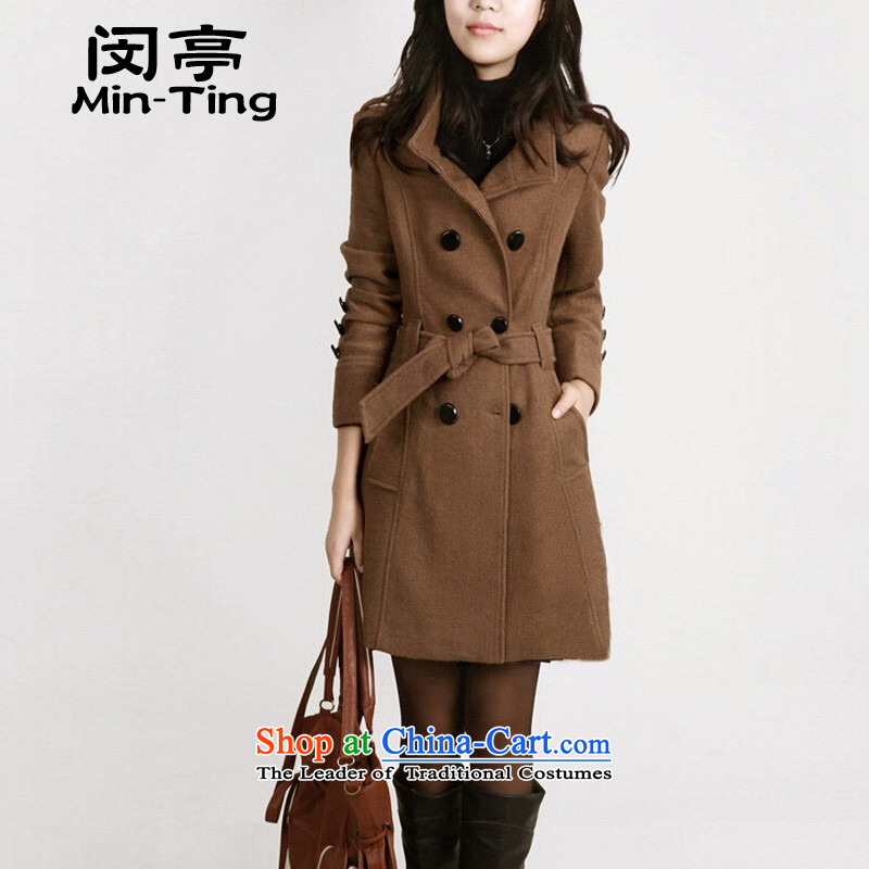 Min-a wool coat 2015 Fall_Winter Collections new larger gross girls jacket? long graphics thin collar Sau San Mao? And color coats?2XL