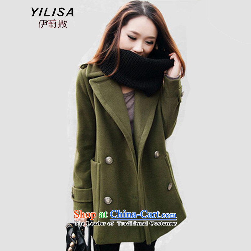 Ms 2015 sub-new to increase women's code gross? mm thick winter coats. Fatsos video thin hair? large jacket a wool coat K825 black XXL, Elizabeth YILISA (sub-) , , , shopping on the Internet
