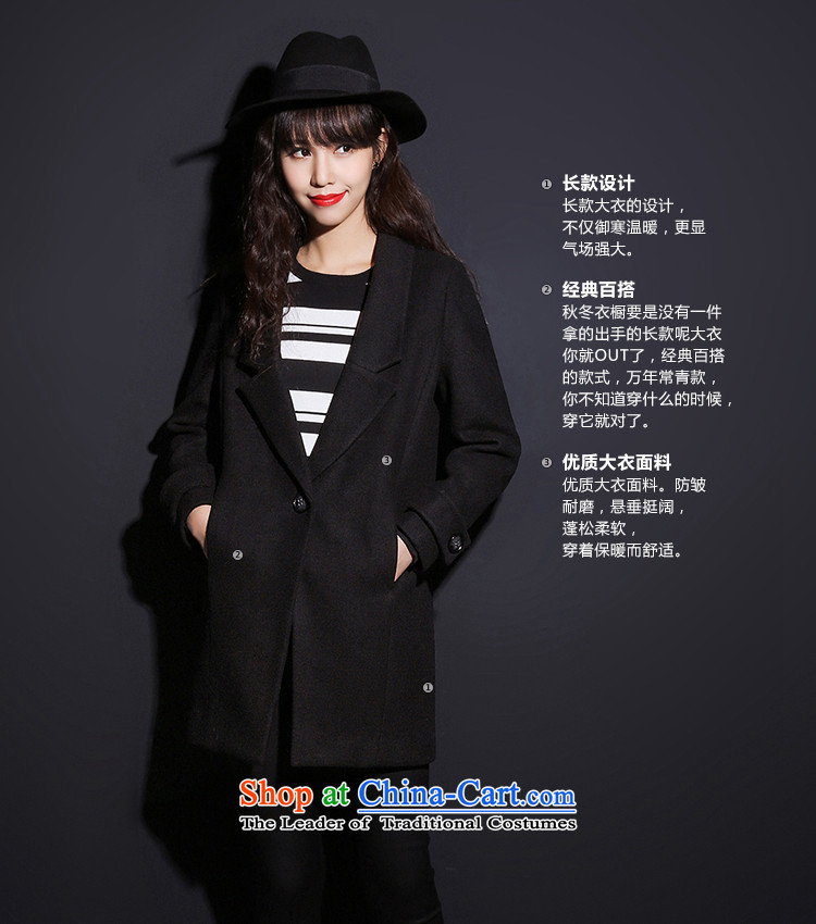 7 2015 New winter Princess Returning Pearl a grain of detained black mid-long coats black  S pictures?, prices, brand platters! The elections are supplied in the national character of distribution, so action, buy now enjoy more preferential! As soon as possible.
