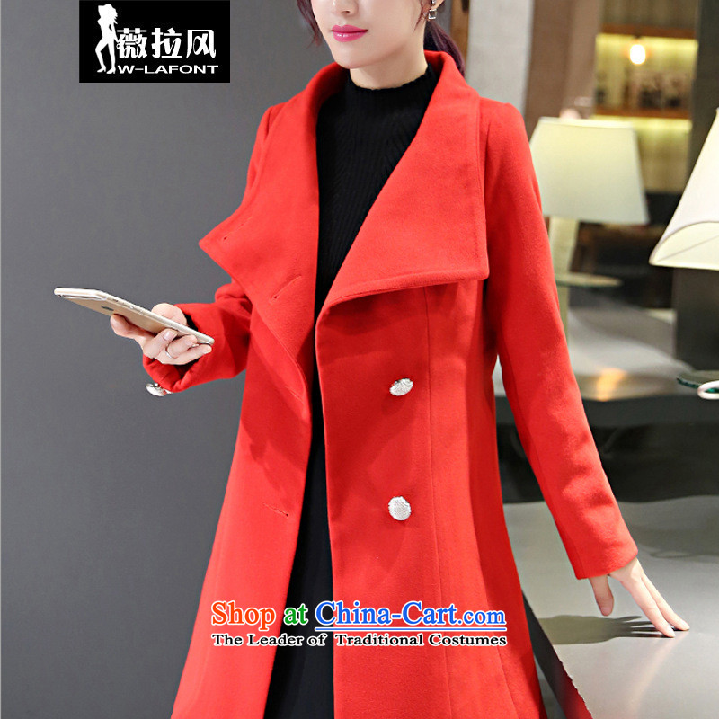 Vera wind 2015 autumn and winter new Korean female jacket is thick hair, long wool Sau San a wool coat gross? windbreaker female red XL, Vera winds (W-LAFONT) , , , shopping on the Internet