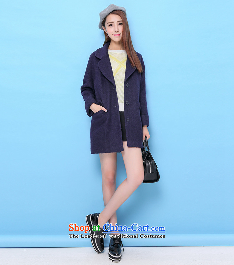 La Chapelle candies2015 winter New Pure Color Weaving in the rotator cuff-long hair? coats female navy S picture, prices, brand platters! The elections are supplied in the national character of distribution, so action, buy now enjoy more preferential! As soon as possible.