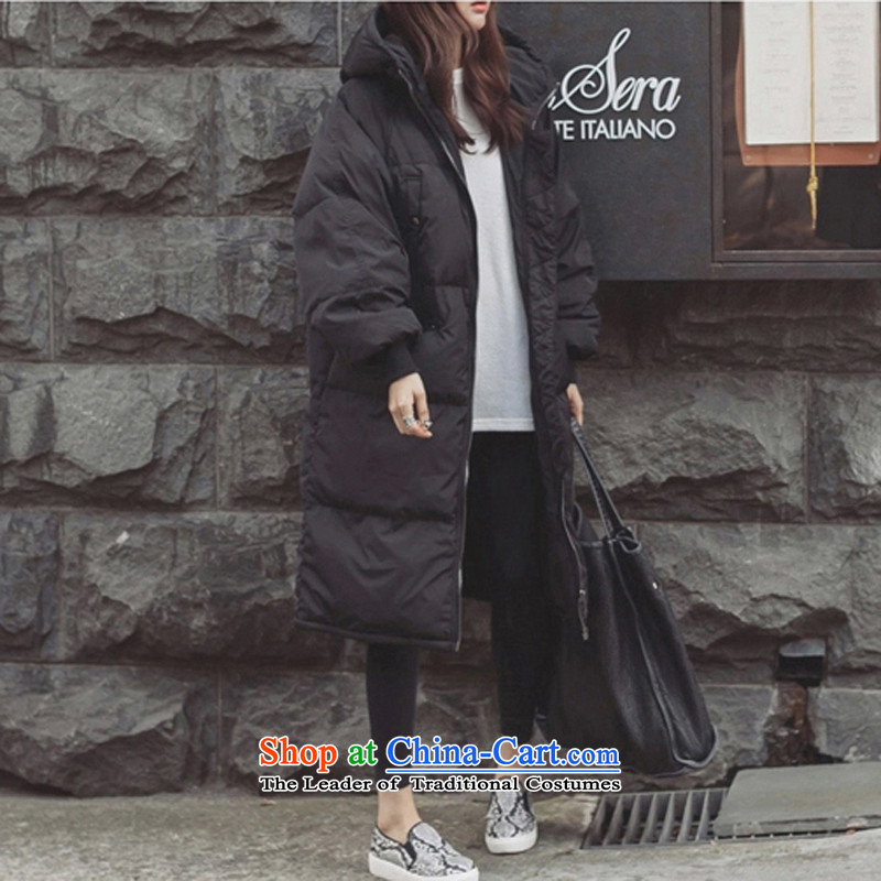 The water of the cotton coat female 2015 autumn and winter new Korean thick warm in the thin long graphics Sau San jacket, black girl. M. coat of water Love , , , shopping on the Internet