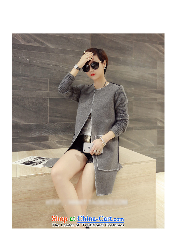 1486#2015 autumn and winter lady knitted cuffs jacket coat? gross Sau San gray M picture, prices, brand platters! The elections are supplied in the national character of distribution, so action, buy now enjoy more preferential! As soon as possible.