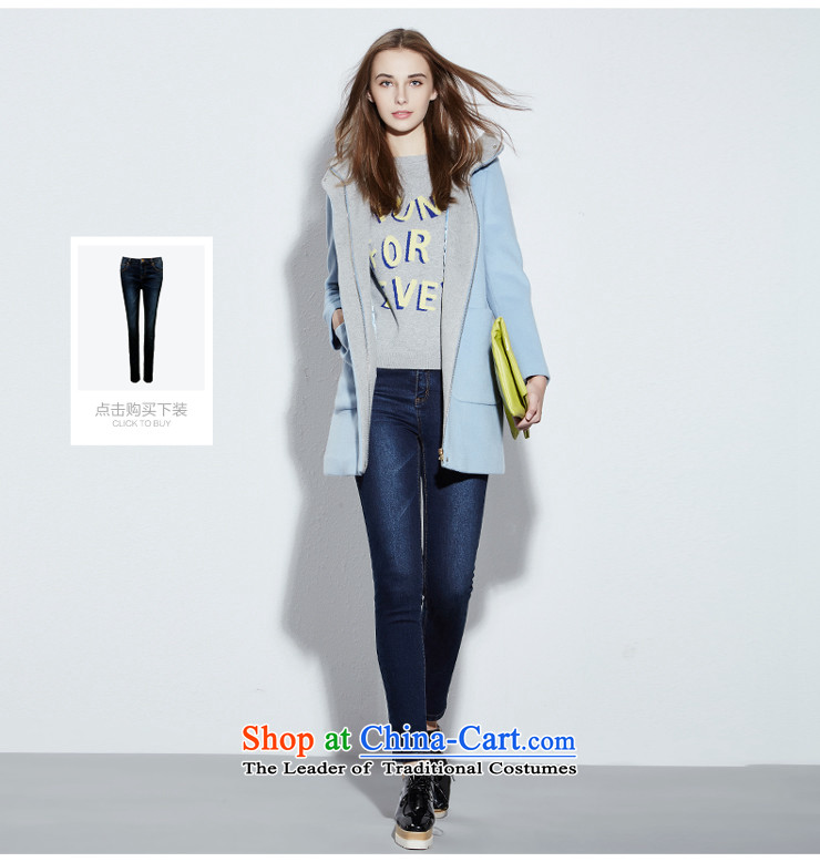 Hong Lai Ying 2015 winter clothing new pure color fresh with cap clips arts cotton jacket 951048228 light blue (56) L picture, prices, brand platters! The elections are supplied in the national character of distribution, so action, buy now enjoy more preferential! As soon as possible.
