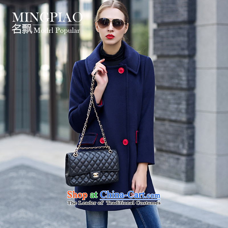 Name of the autumn and winter 2015 floating in the new Korean fashion wool coat?? jacket women gross dark blue XL, name (MING PIAO drift) , , , shopping on the Internet