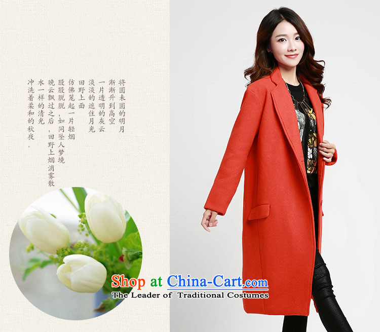 Hyatt Grand Hyatt fault and 2015 winter clothing new-long winter jackets for larger female Korean female faculty sum fashion to increase gross female coat? 1153 Orange Red L picture, prices, brand platters! The elections are supplied in the national character of distribution, so action, buy now enjoy more preferential! As soon as possible.