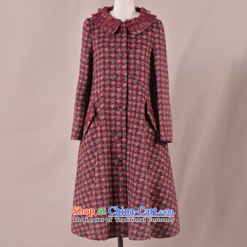 Fireworks Hot Winter 2015 new women's minimalist loose long hair? overcoats in Colombia into wine red hot spot, Fireworks XL shopping on the Internet has been pressed.