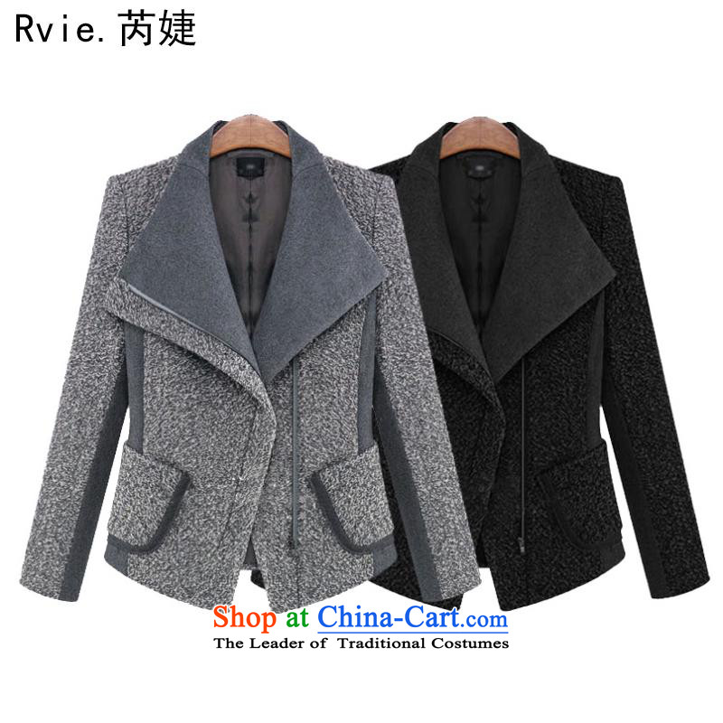 The European station 2015 autumn and winter new suit for a modern Europe thin hair graphics Sau San? 9928 Short jacket, black , L, and involved (rvie.) , , , shopping on the Internet