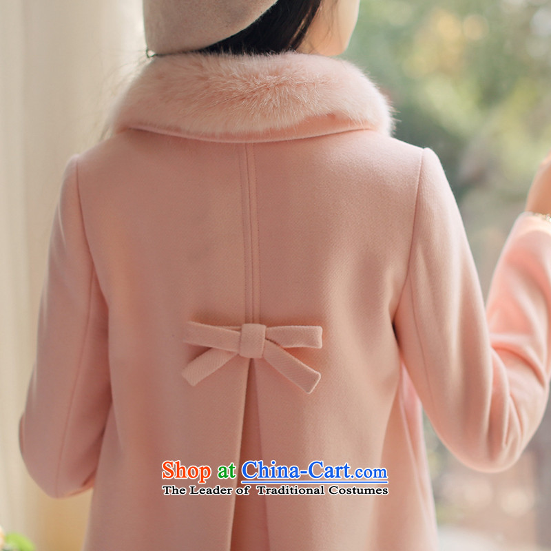 Wood home .2015 winter clothing new date of Sweet child for double-removable for A relaxd Maomao large gross? 15 December pink jacket sunrise S,MUMU HOME,,, goods shopping on the Internet