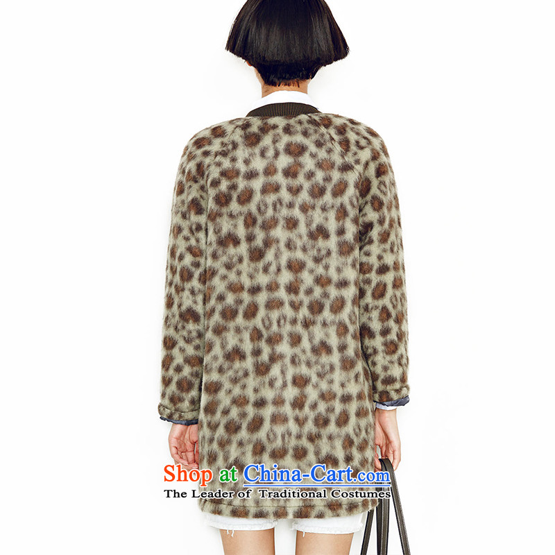 The cloud on the life of the 2015 autumn and winter in loose long leopard jacket 53W2895 Leopard Green , L, clouds, life has been pressed shopping on the Internet