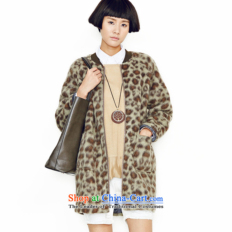 The cloud on the life of the 2015 autumn and winter in loose long leopard jacket 53W2895 Leopard Green , L, clouds, life has been pressed shopping on the Internet