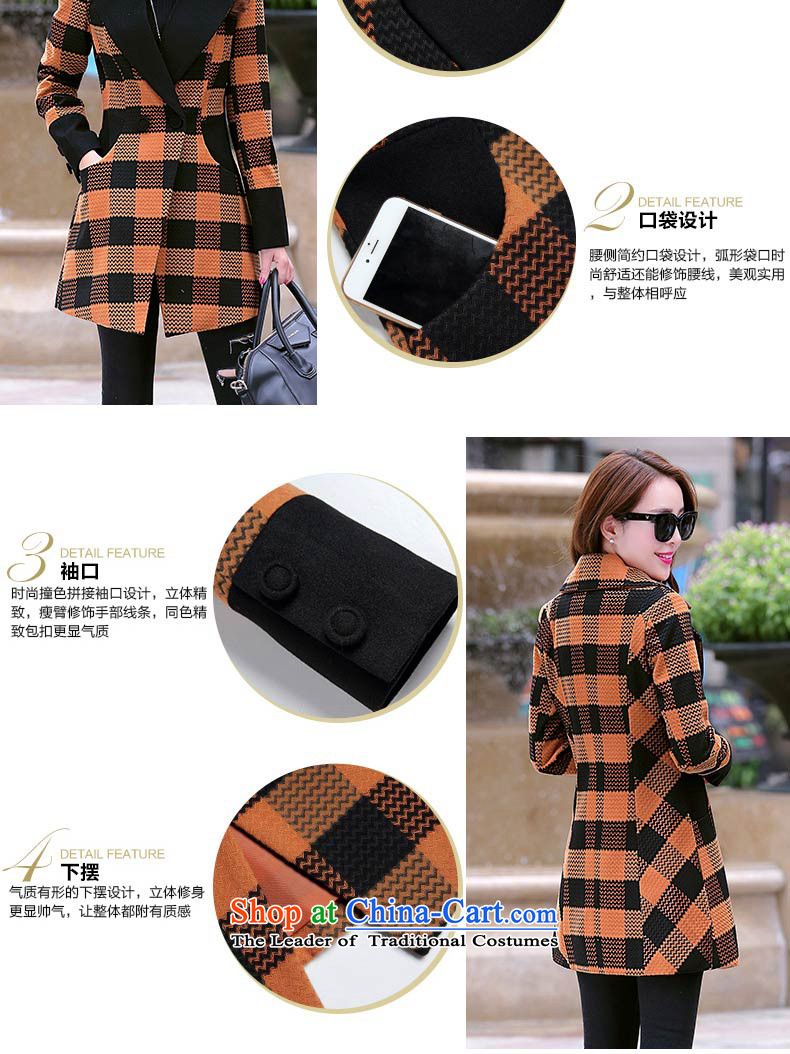Contee Tarja Halonen of autumn and winter 2015 New Women Korean Sau San a wool coat in temperament long jacket 6668 gross? orange XXL picture, prices, brand platters! The elections are supplied in the national character of distribution, so action, buy now enjoy more preferential! As soon as possible.
